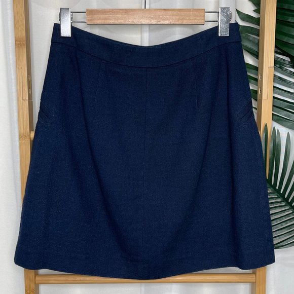 SOLD Country Road Blue A-Line Button Mini Skirt 8 - Picture 3 of 9